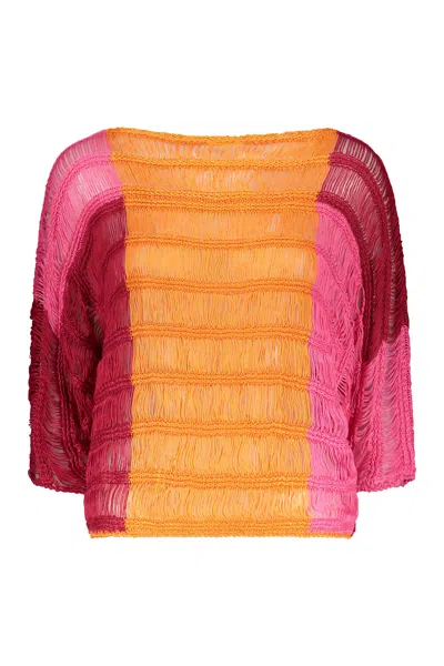 Alberta Ferretti Knitted Top In Multi