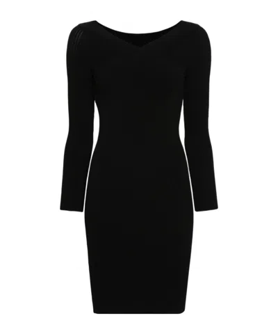 ALBERTA FERRETTI KNITTED V-NECK DRESS