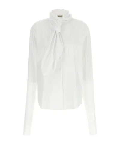 ALBERTA FERRETTI ALBERTA FERRETTI KNOT TIE DETAILED POPLIN SHIRT