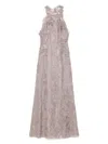 Alberta Ferretti Alberta Ferreti Macrame Foliage Long Dress In Beige