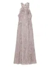 Alberta Ferretti Alberta Ferreti Macrame Foliage Long Dress In Beige