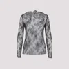 Alberta Ferretti Alberta Ferreti Lace Ls T-shirt In Gray