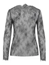 Alberta Ferretti Alberta Ferreti Lace Ls T-shirt In Gray