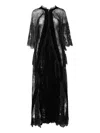 Alberta Ferretti Lace Maxi Dress In Black