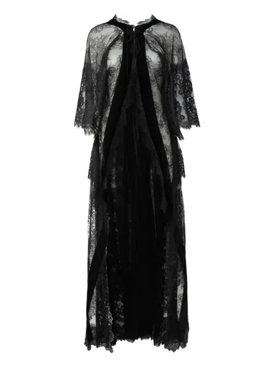 ALBERTA FERRETTI LACE MAXI DRESS