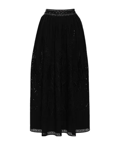 ALBERTA FERRETTI LACE PANEL SKIRT