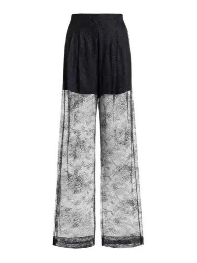 Alberta Ferretti Lace Pants In Multi