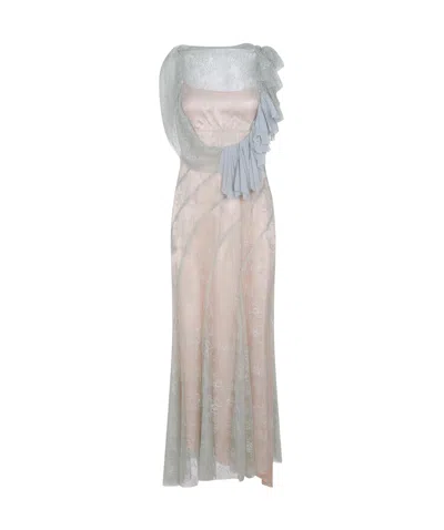 ALBERTA FERRETTI ALBERTA FERRETTI LACE SLEEVELESS LONG DRESS