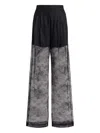 Alberta Ferretti Lace Trousers In Black