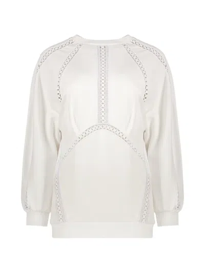 Alberta Ferretti Lace-trim Blouse In Multi