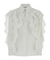 Alberta Ferretti Alberta Ferreti Stretch Poplin Cotton Shirt In White