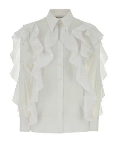 ALBERTA FERRETTI ALBERTA FERRETTI RUFFLED POPLIN SHIRT
