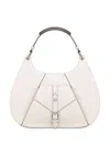 Alberta Ferretti Handle Gem Leather Tote Bag In Weiss