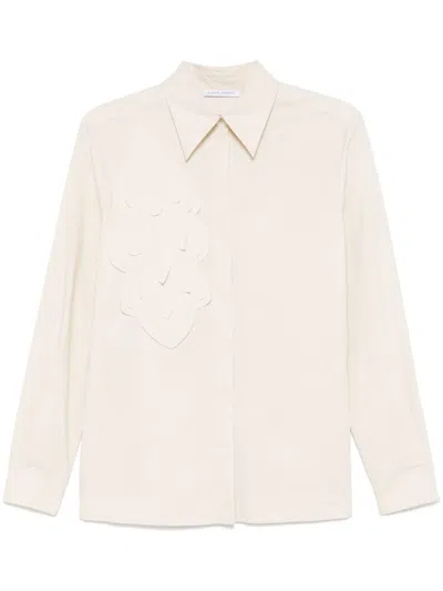 Alberta Ferretti Laser Cut-detail Shirt In Neutrals