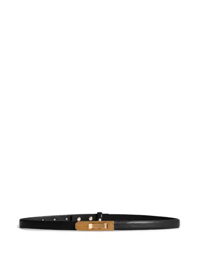 Alberta Ferretti Leather Belt In Black