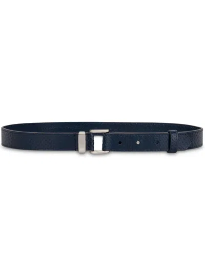 Alberta Ferretti Leather Belt In Blue
