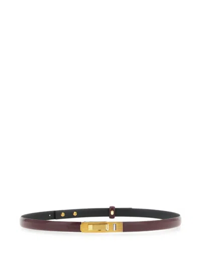 Alberta Ferretti Leather Belt In Red
