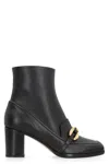 Alberta Ferretti Chain-detail Ankle Boots In Black