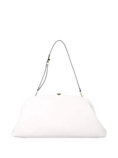 Alberta Ferretti Shoulder Bag Smooth Leather Versatile Design In White