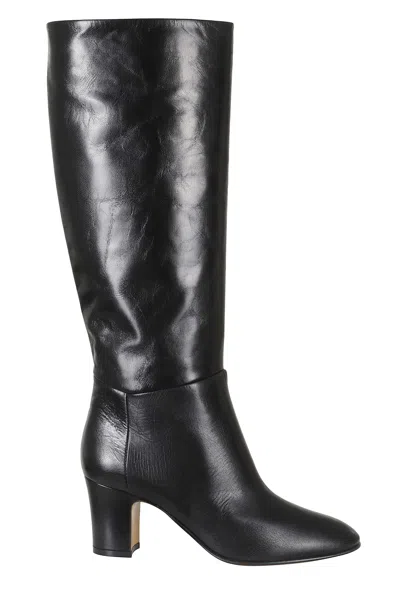 Alberta Ferretti Leather High Shaft Leather Sole Leather Boots In Black