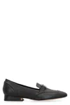 Alberta Ferretti Leather Moccasins In Black