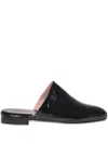 Alberta Ferretti Leather Mules In Black