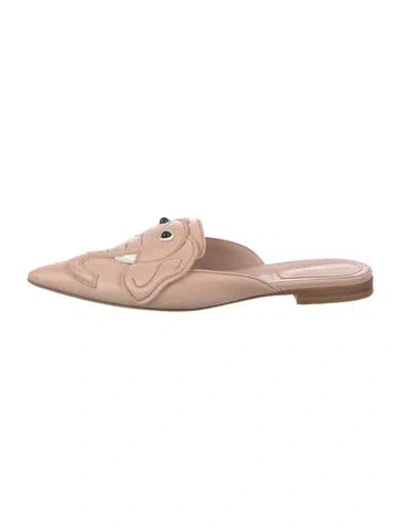 Pre-owned Alberta Ferretti Leather Mules In Neutral