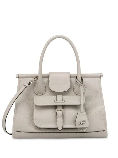 Alberta Ferretti Leather Shoulder Bag In Gray