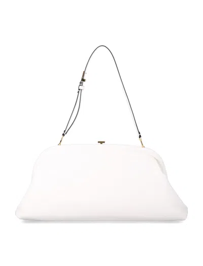 Alberta Ferretti Leather Shoulder Bag In White