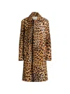 Alberta Ferretti Leopard Print Coat In Multi