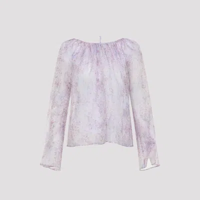 Alberta Ferretti Light Knit Blouse In Purple