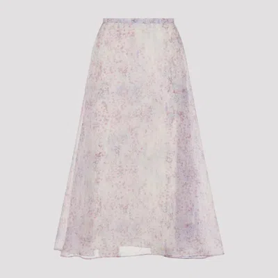 Alberta Ferretti Light Knit Midi Skirt For Women In Multi