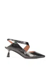 Alberta Ferretti Lizard-effect Pointed-toe Pumps In Multi