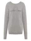Alberta Ferretti Logo-embroidered Sweater In Gray