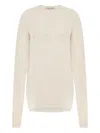Alberta Ferretti Logo-embroidered Sweater In Neutral