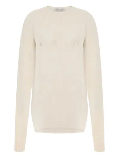 ALBERTA FERRETTI LOGO-EMBROIDERED SWEATER
