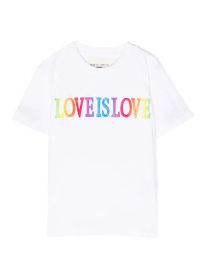 Alberta Ferretti Kids' Logo-print Cotton T-shirt In White