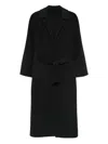 Alberta Ferretti Women Long Coat In Black