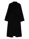 Alberta Ferretti Cashmere-blend Coat In Black