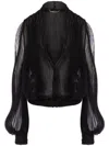 Alberta Ferretti Long Coat Clothing In Black