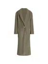 Alberta Ferretti Alberta Ferreti Grey Wool Silk Single Breasted Coat In Gray