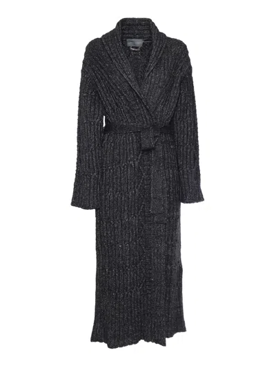 Alberta Ferretti Long Coat In Multicolor