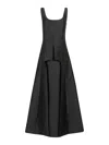 Alberta Ferretti Sleeveless Flared Gown In Black