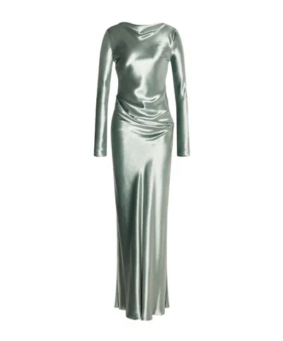 ALBERTA FERRETTI LONG DRESS IN GLOSSY VELVET