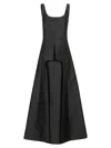 Alberta Ferretti Sleeveless Flared Gown In Nero