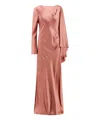 Alberta Ferretti Draped Dress In Pink
