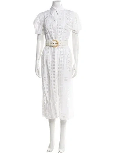 Pre-owned Alberta Ferretti Long Dress In White