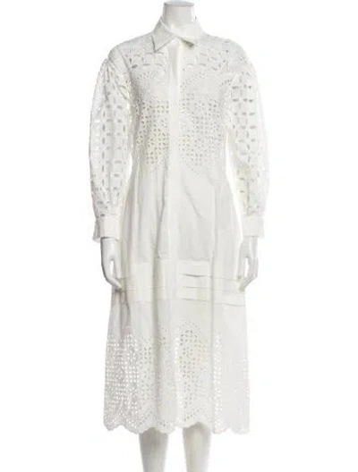 Pre-owned Alberta Ferretti Long Dress In White