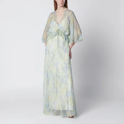 Alberta Ferretti Alberta Ferreti Long Dress With Floral Pattern In Multi