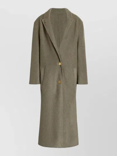 ALBERTA FERRETTI LONG JACKET LAPEL COLLAR SIDE POCKETS